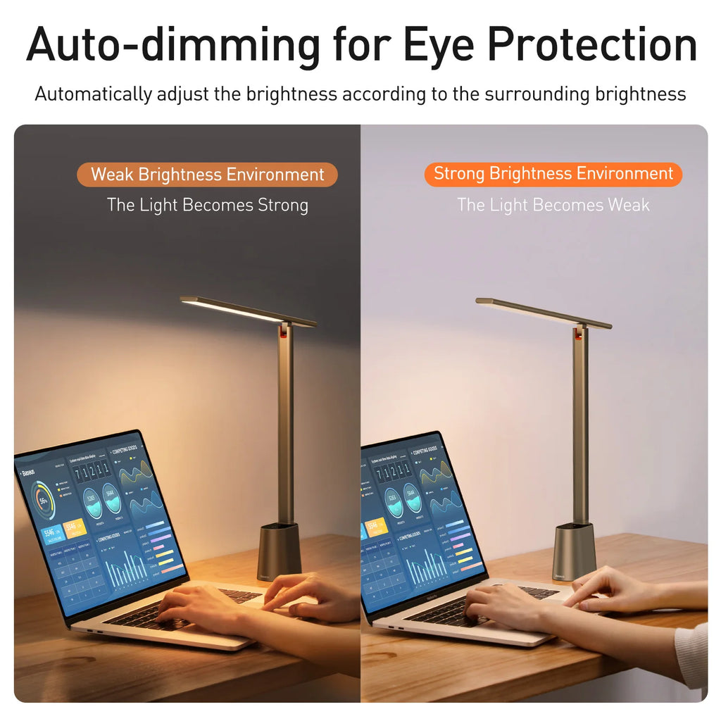 Baseus Dimmable LED Desk Lamp with Smart Brightness