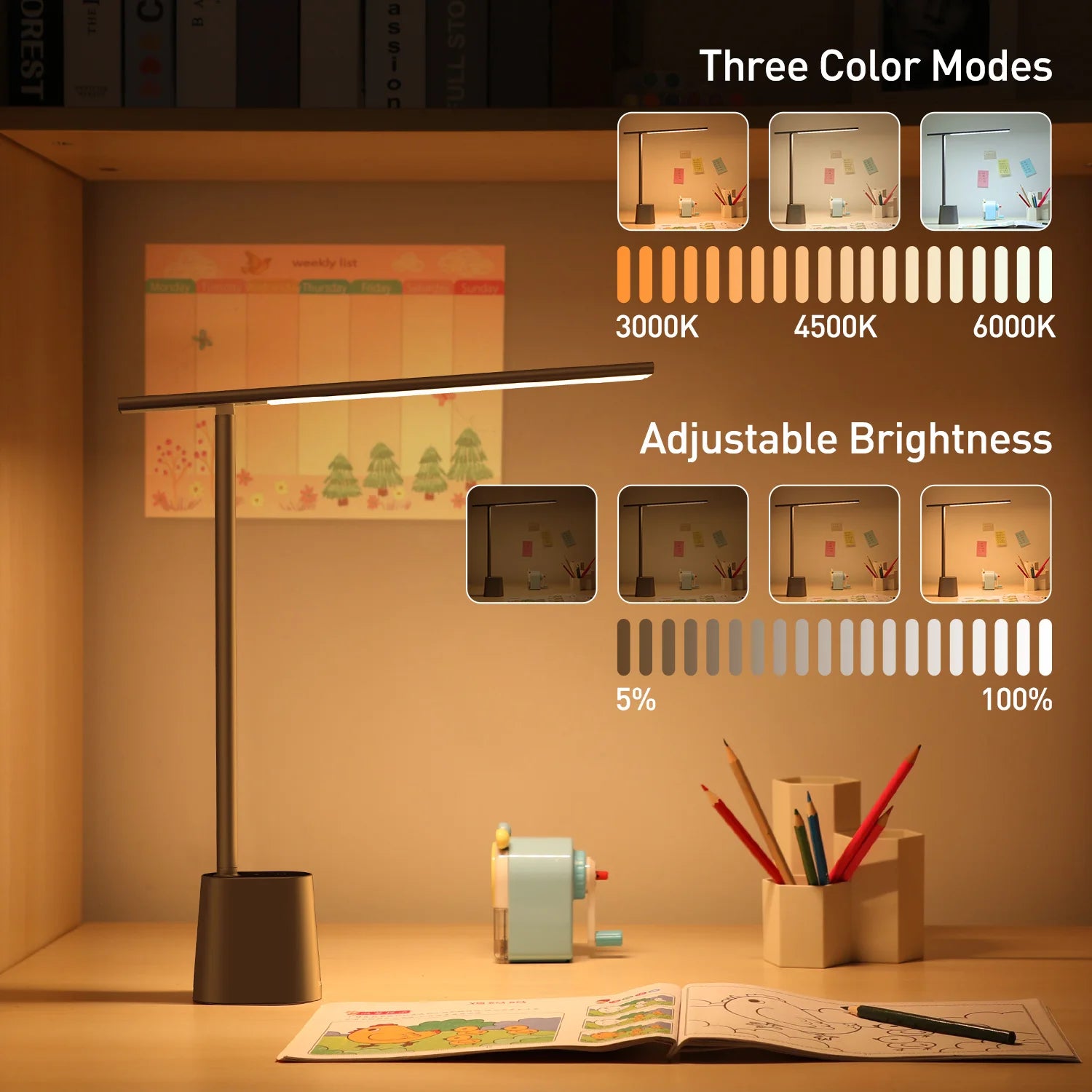 Baseus Dimmable LED Desk Lamp with Smart Brightness