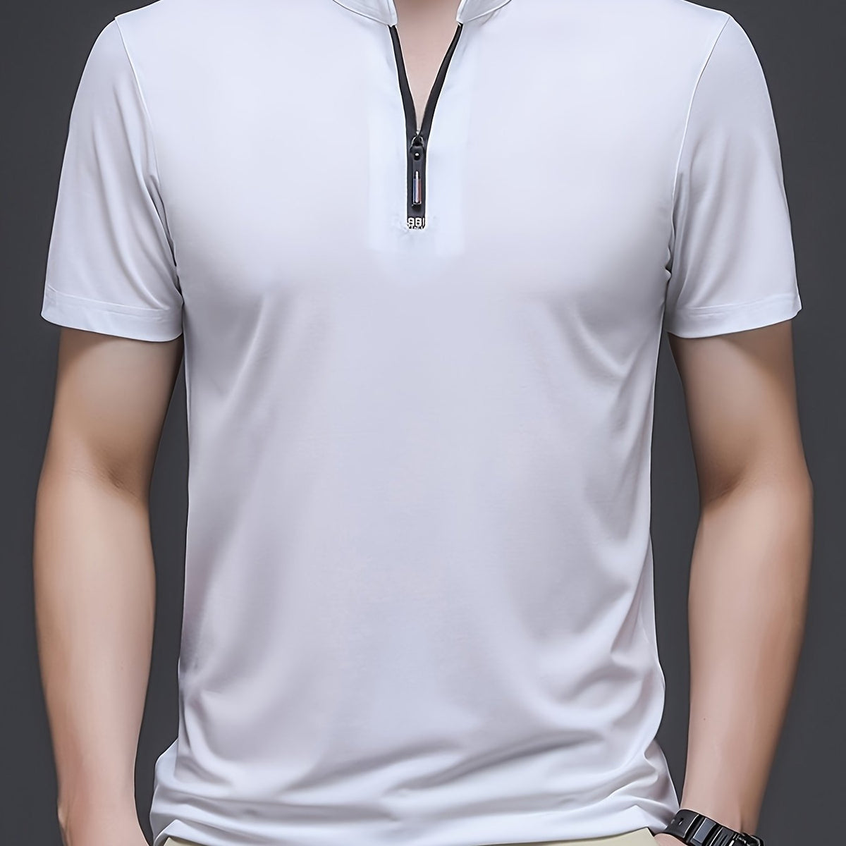 Men's Casual Stand Collar Linen Shirt