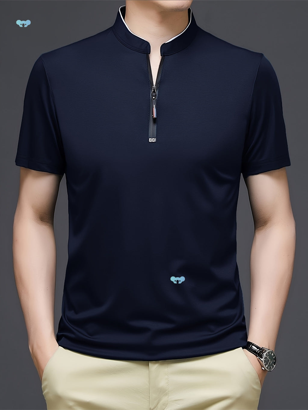 Men's Casual Stand Collar Linen Shirt