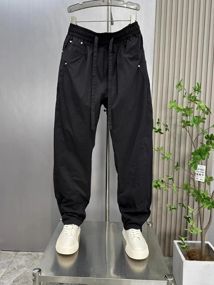 Men's Loose Straight Leg Cargo Work Pants