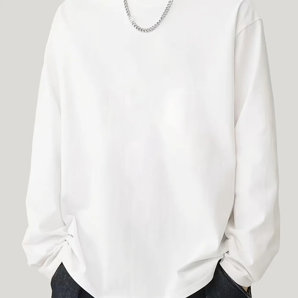 Men's Heavyweight Cotton Long Sleeve T-Shirt