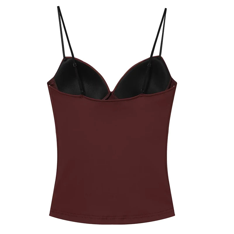 Women's Backless Corset Camisole Crop Top – Solid Colours