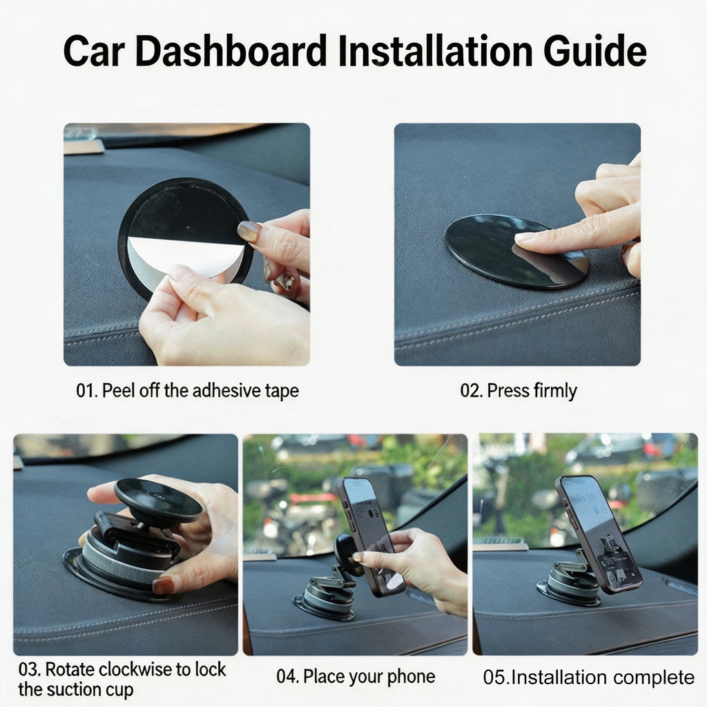 Magnetic Vacuum Car Phone Holder