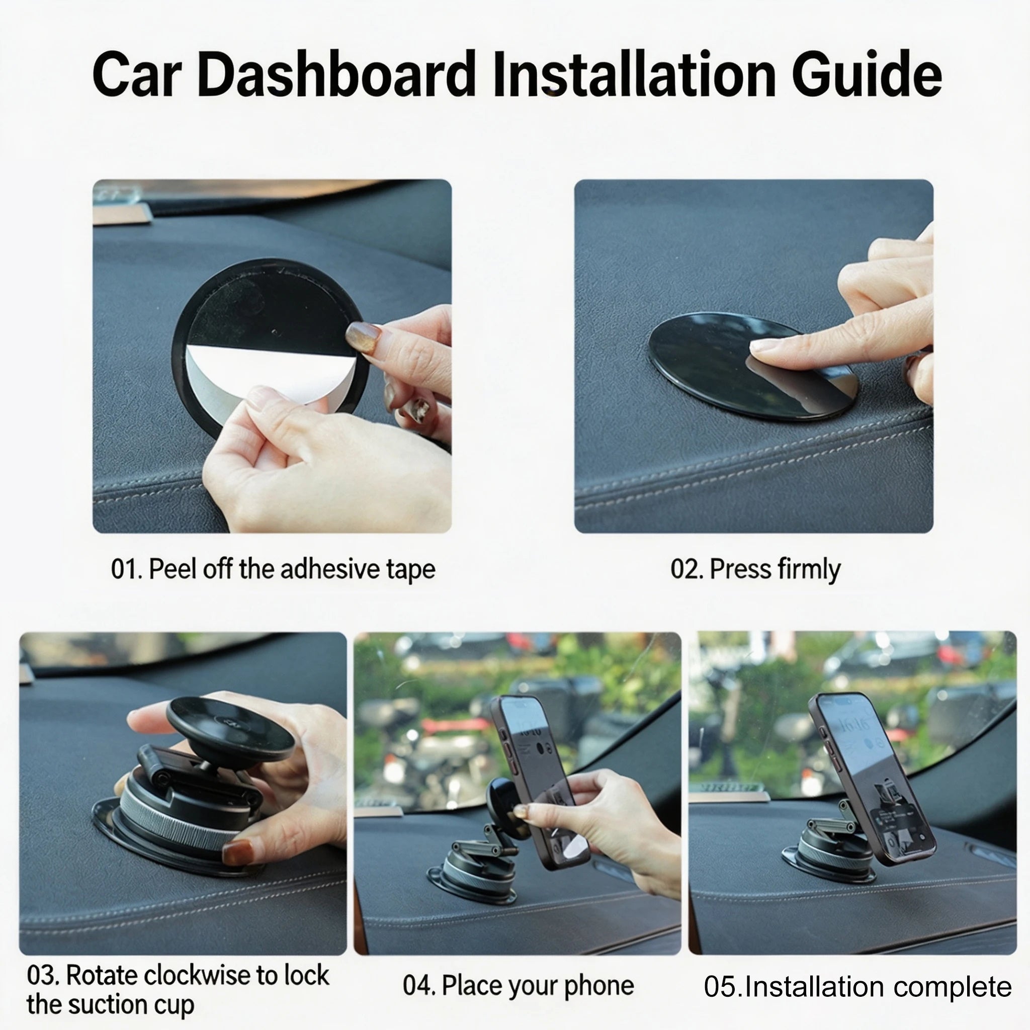 Magnetic Vacuum Car Phone Holder
