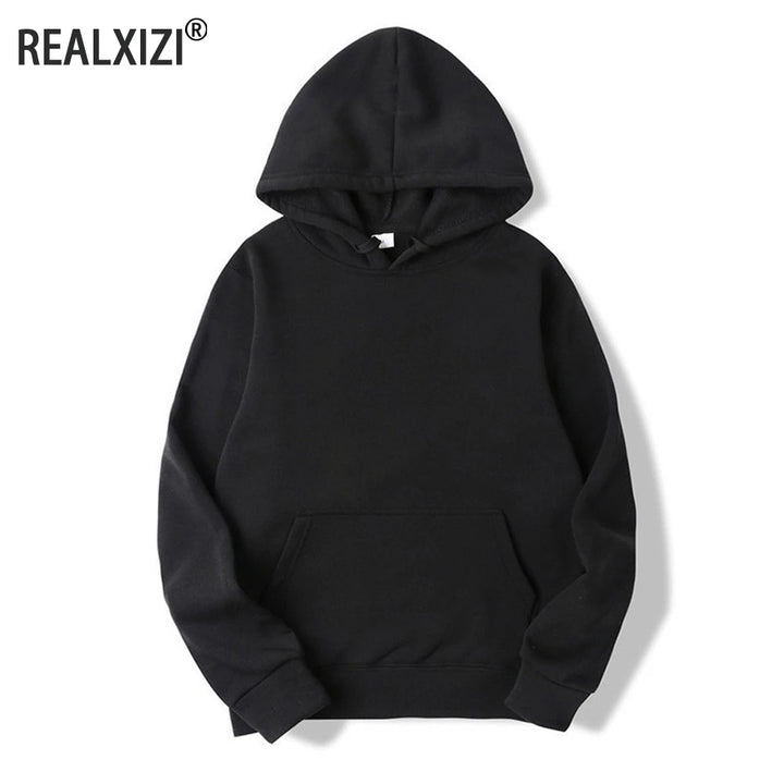 Unisex Solid Colour Oversized Pullover Hoodie