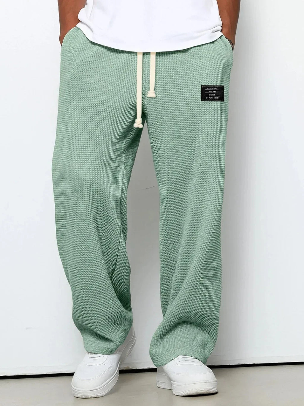 Men's Wide Leg Elastic Waist Sweatpants