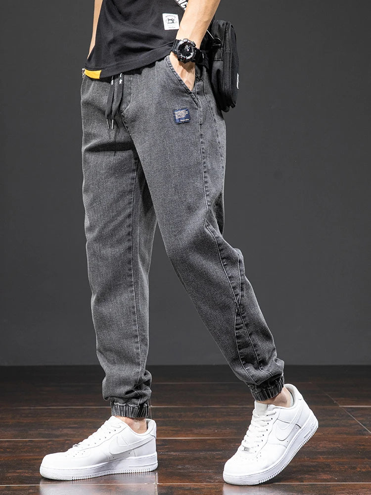 Men's Cargo Denim Jogger Pants – Plus Size
