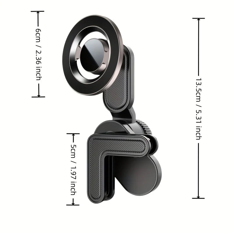 360° Magnetic Car Phone Mount – MagSafe Compatible