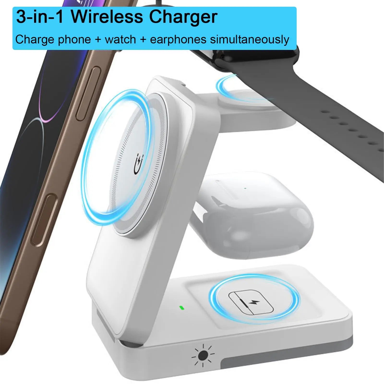 3-in-1 Foldable Wireless Charger 15W
