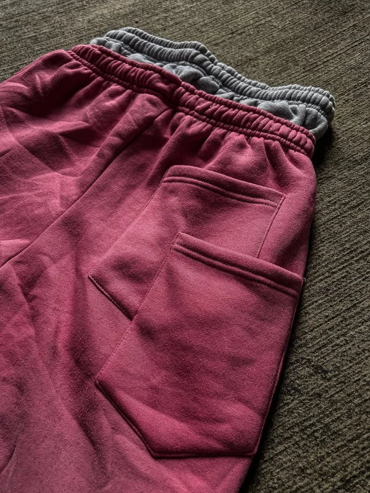 Unisex Embroidered High Street Straight Leg Pants