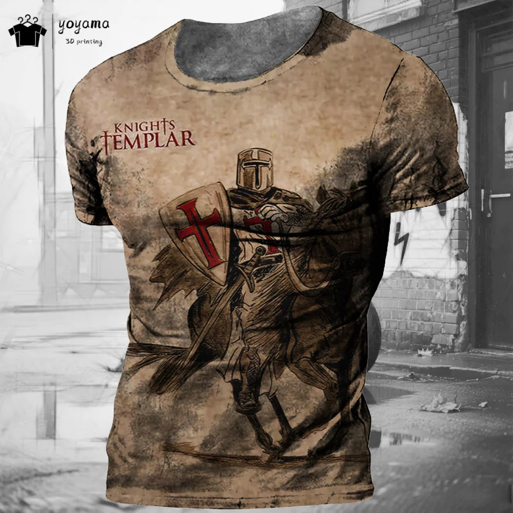 Men's 3D Knights Templar Graphic T-Shirt