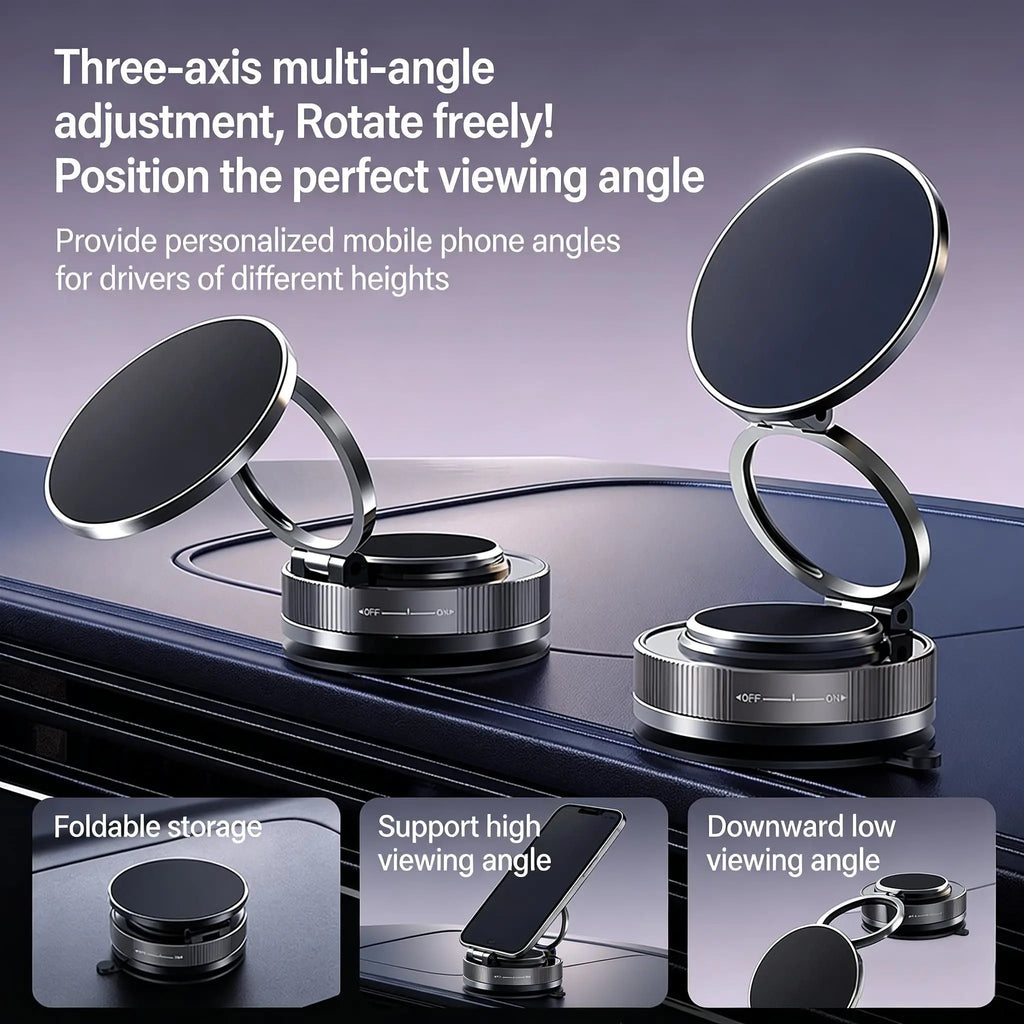 360° Magnetic Car Phone Mount with Suction Cup