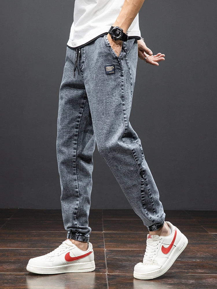 Men's Cargo Denim Jogger Pants – Plus Size