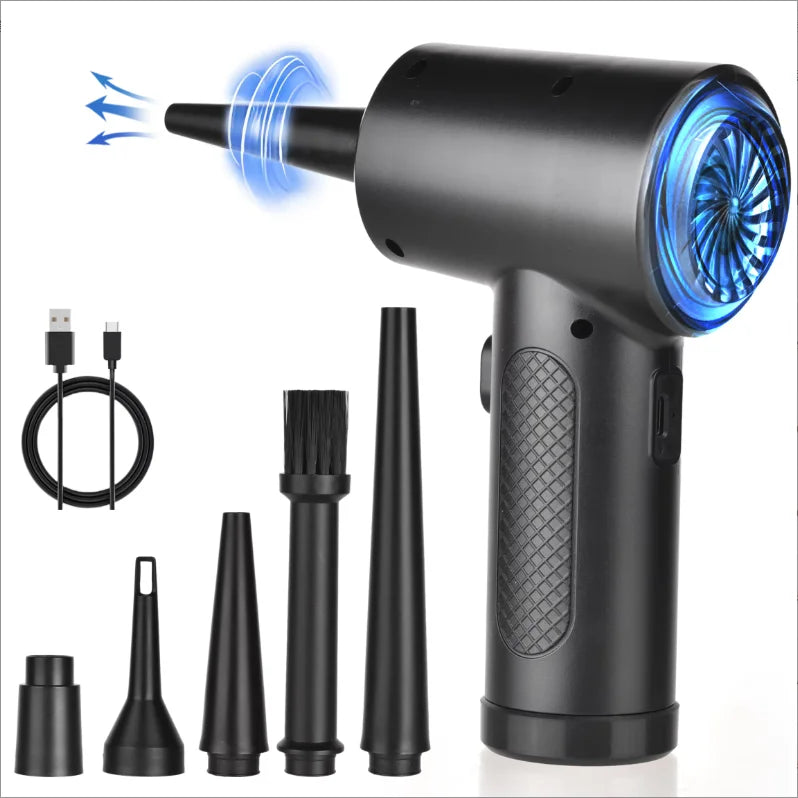 Compressed Air Duster, 51000 RPM Mini Electric Cordless Air Blower, USB Rechargeable Cleaner for Computer Keyboard PC & Car