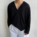 Men's Korean Loose Long Sleeve Cotton T-Shirt