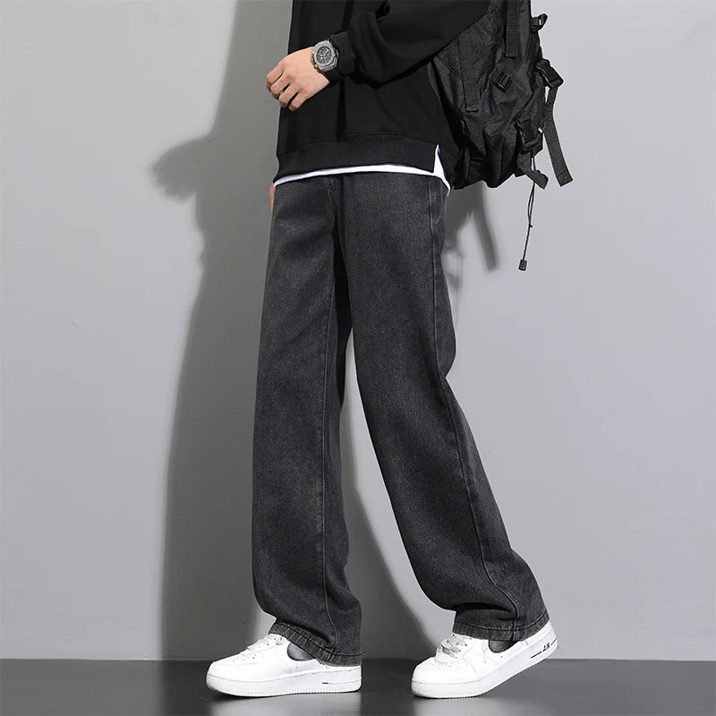 Men's Korean Straight Leg Denim Jeans