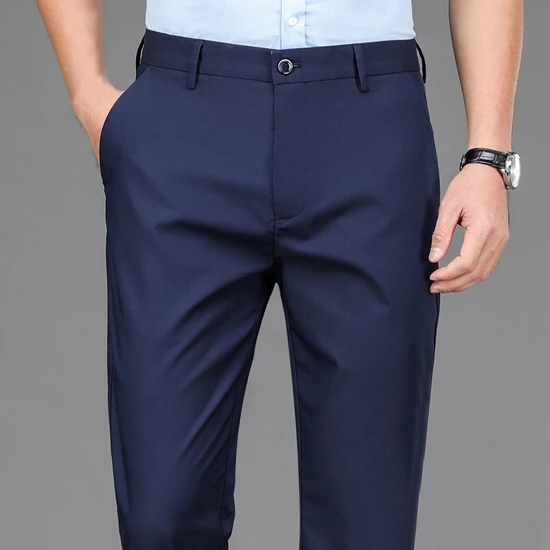 Men's Straight Leg Office Trousers – Smart Casual