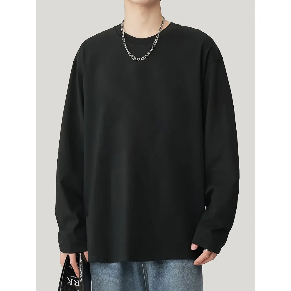 Men's Heavyweight Cotton Long Sleeve T-Shirt