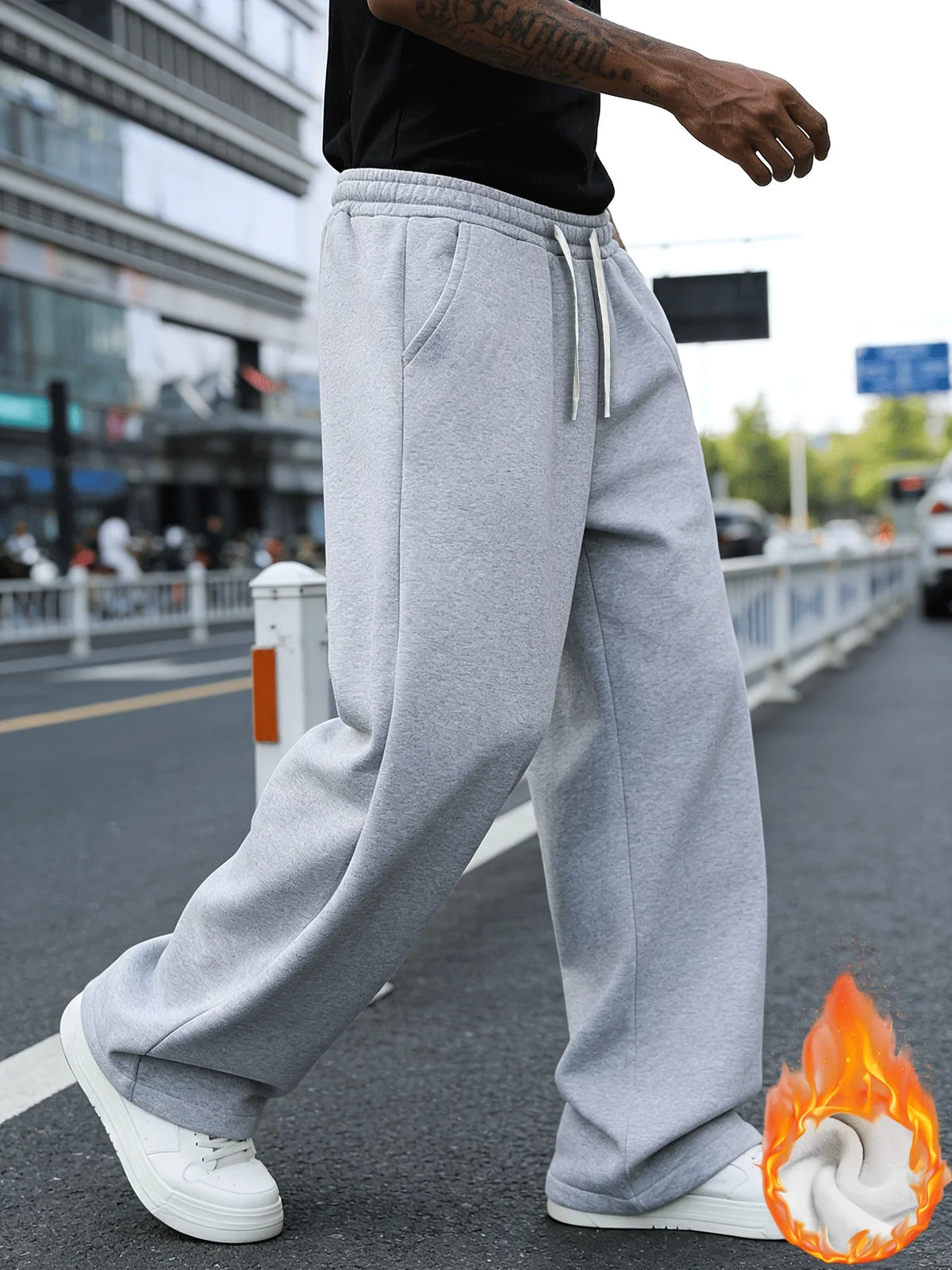 Men's Loose Fit Drawstring Jogging Pants
