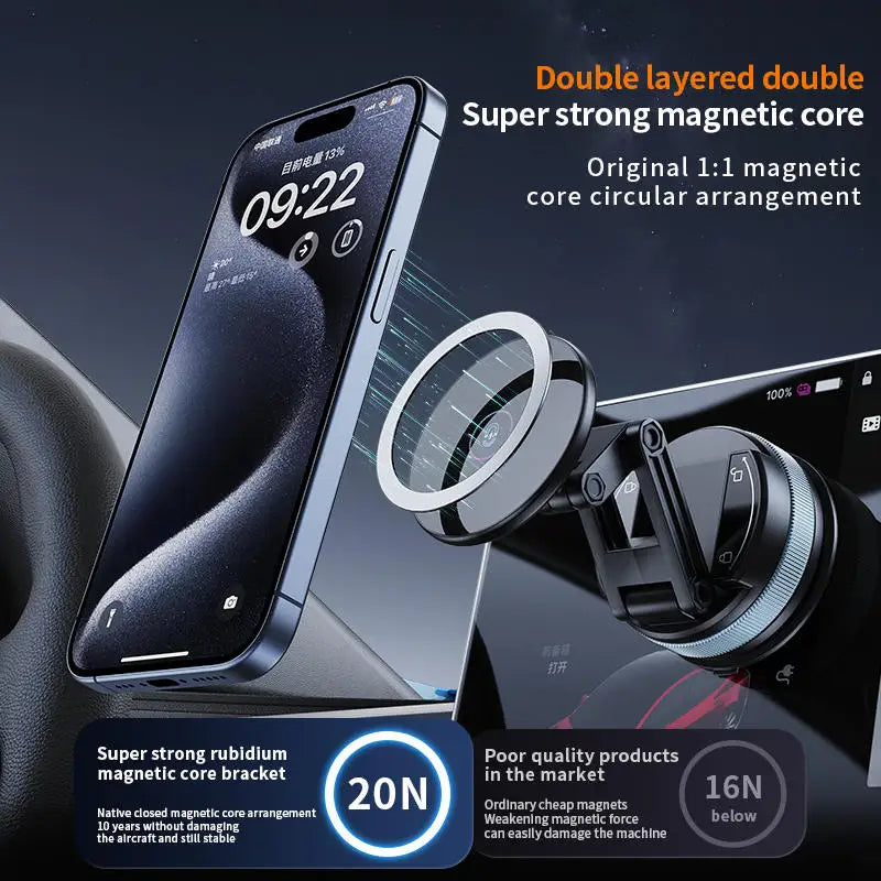 Magnetic Vacuum Car Phone Holder
