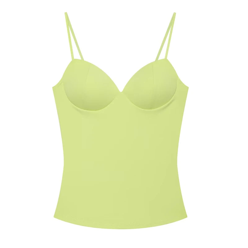 Women's Backless Corset Camisole Crop Top