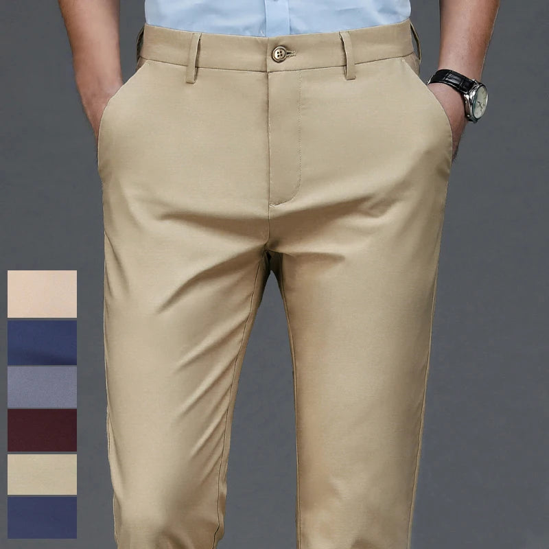 Men's Straight Leg Office Trousers – Smart Casual