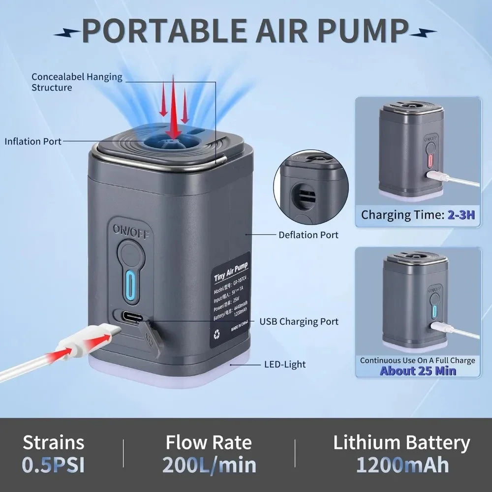 Mini Portable USB Rechargeable Air Pump