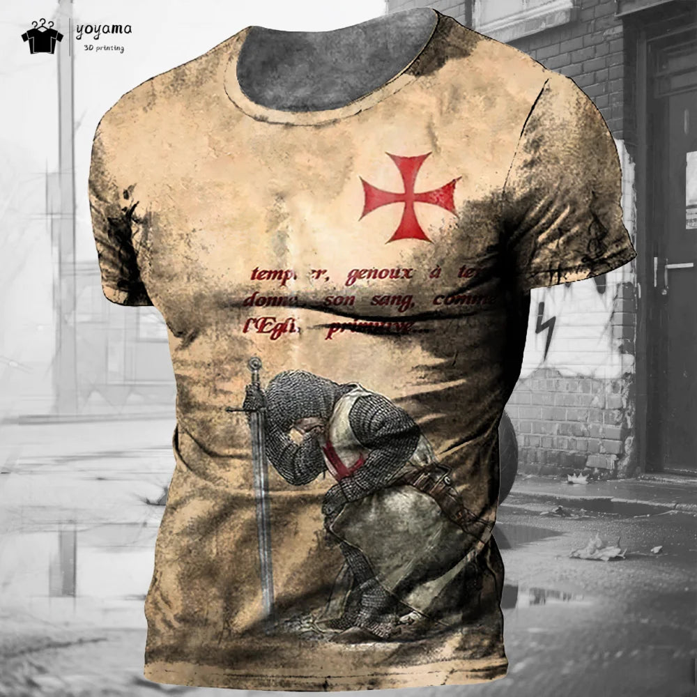 Men's 3D Knights Templar Graphic T-Shirt