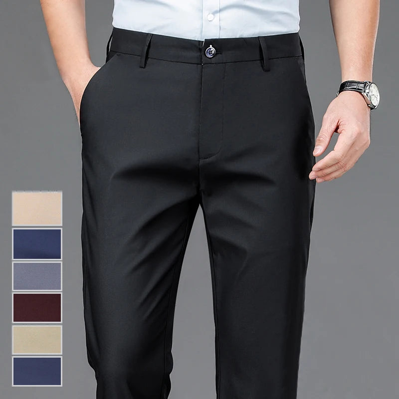 Men's Straight Leg Office Trousers – Smart Casual