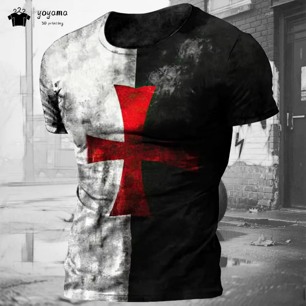 Men's 3D Knights Templar Graphic T-Shirt