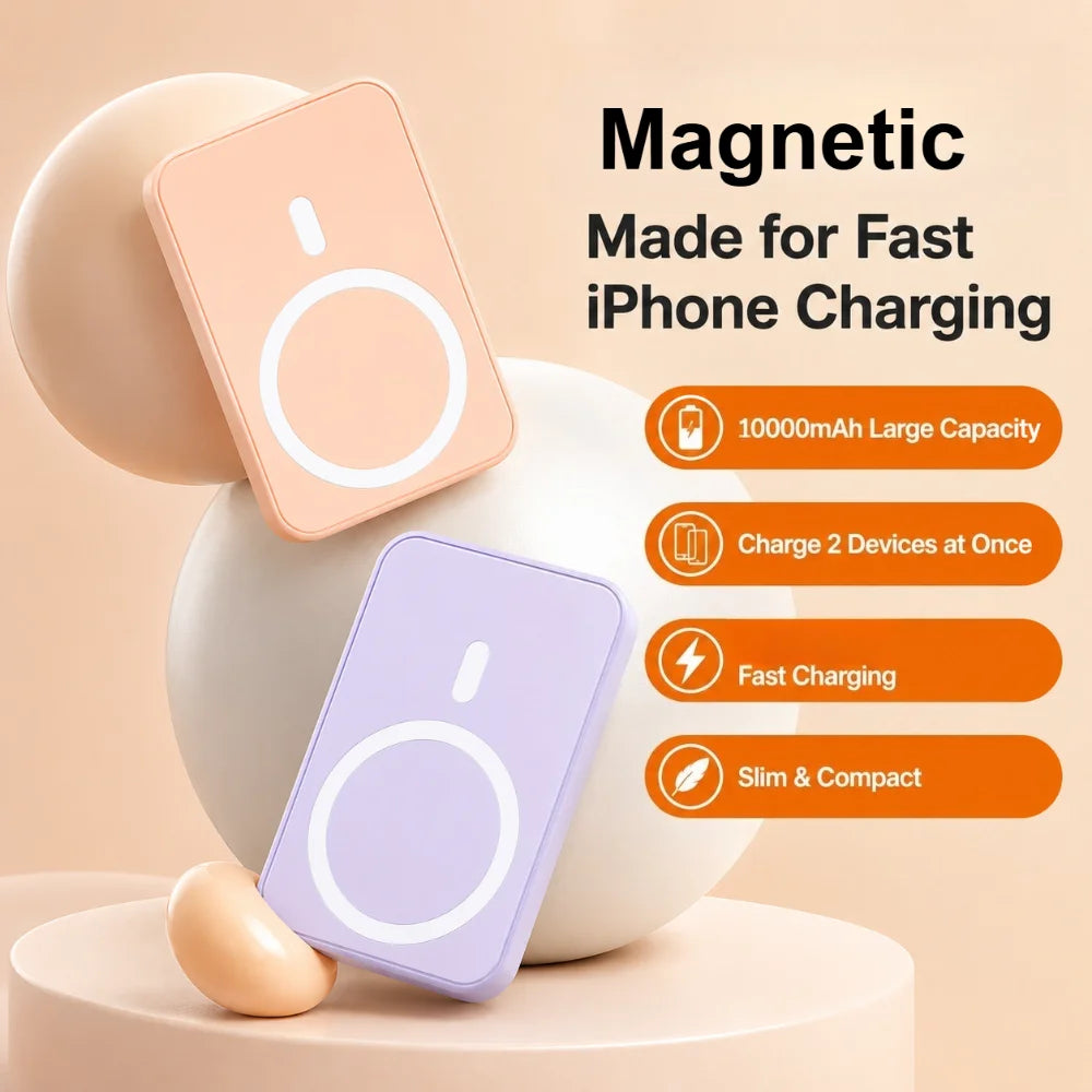 Magnetic Power Bank 10,000mAh 15W Fast Charge