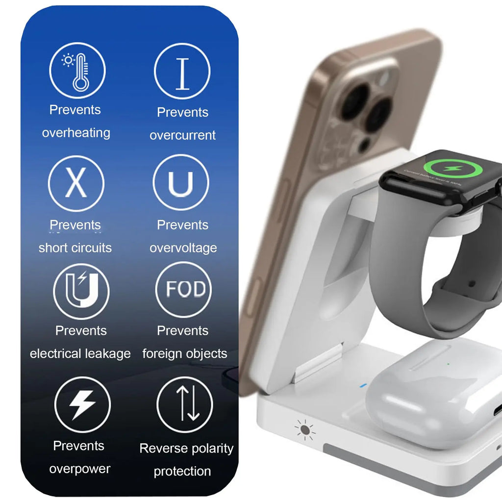 3-in-1 Foldable Wireless Charger 15W