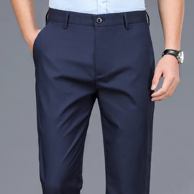 Men's Straight Leg Office Trousers – Smart Casual