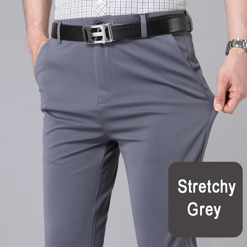 Men's Straight Leg Office Trousers – Smart Casual