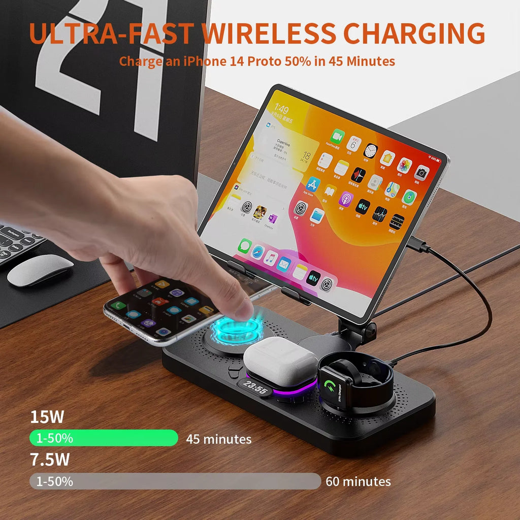 4-in-1 Wireless Charging Station for iPhone & AirPods